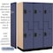 Salsbury Industries 2 Tier 'S' Designer Locker, 54"Wx76"Hx24"D, 6 Door, Blue 18-27364BLU - alternate 7